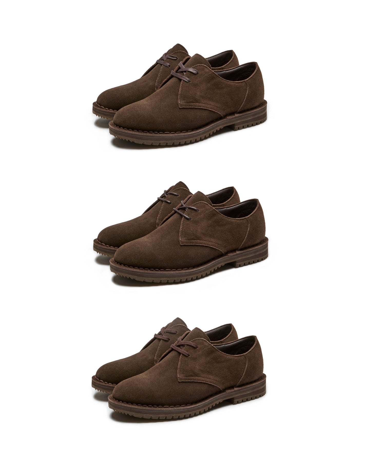 PLAIN-TOE SHOES IN D.BROWN (M)