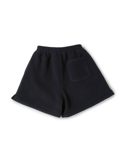 WIDE TRAPEZOID FLEECE SHORTS