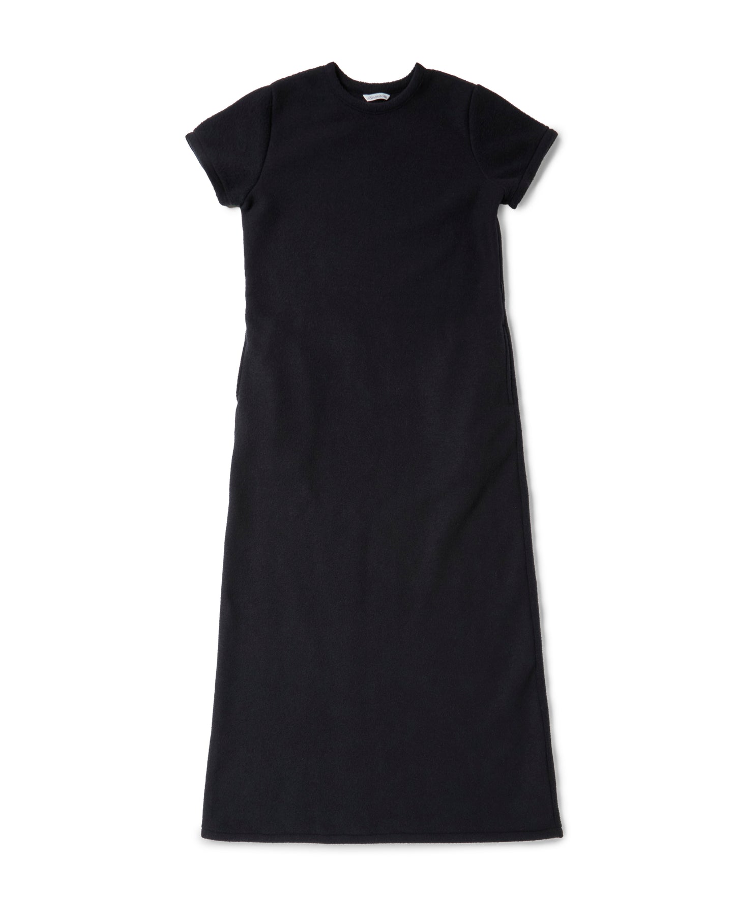 MAXI-LENGTH FLEECE DRESS WITH A BELT