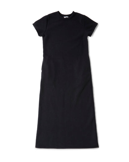MAXI-LENGTH FLEECE DRESS WITH A BELT