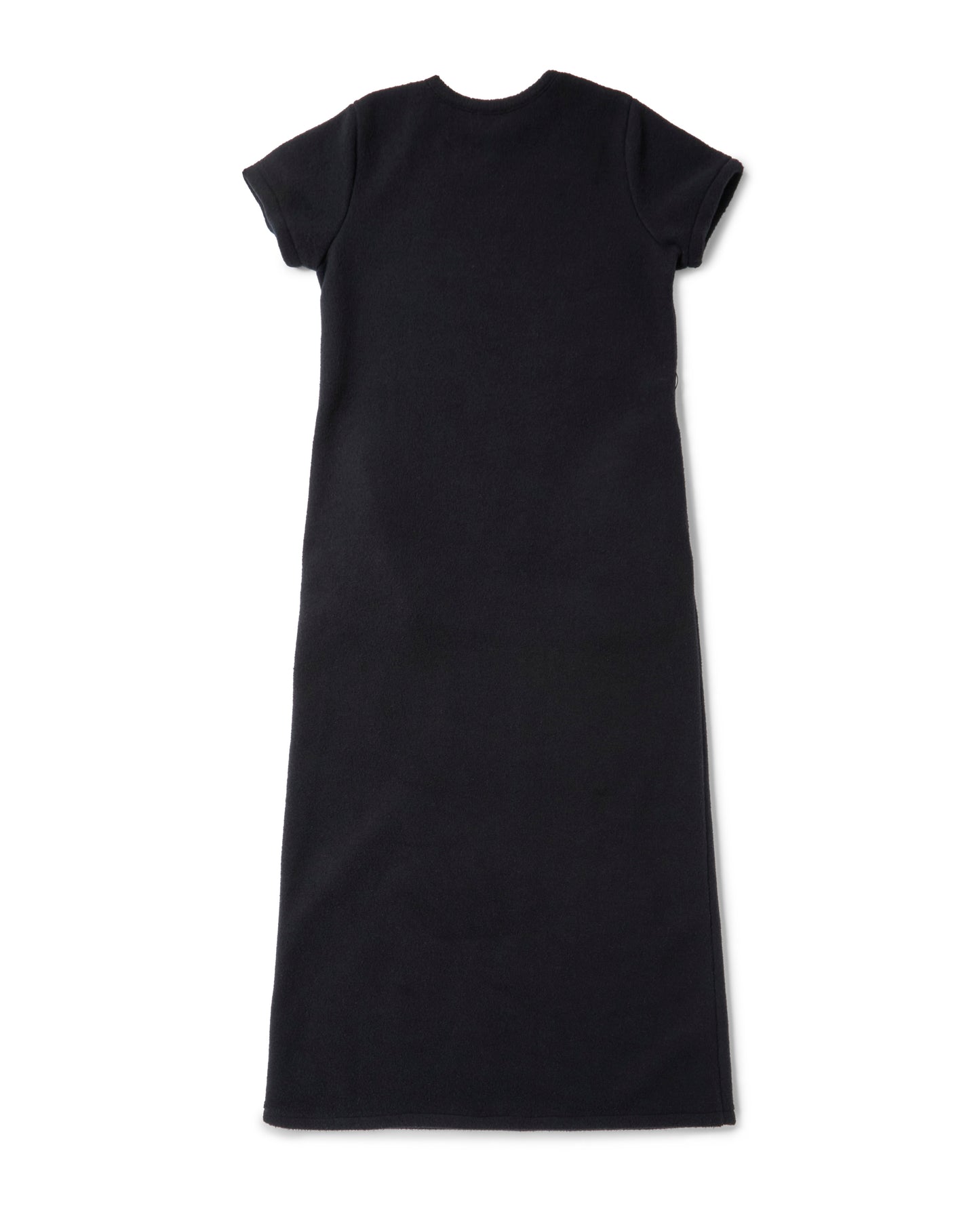 MAXI-LENGTH FLEECE DRESS WITH A BELT