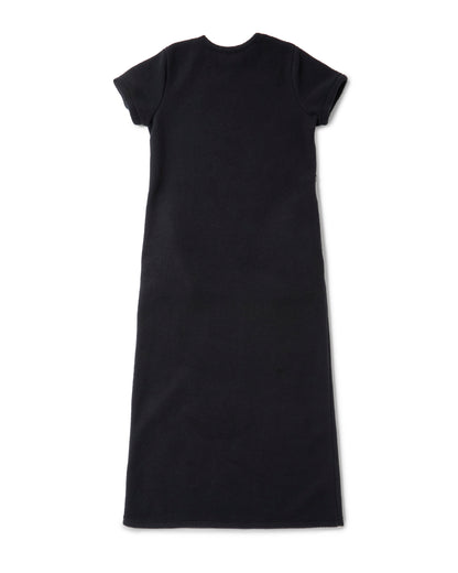 MAXI-LENGTH FLEECE DRESS WITH A BELT