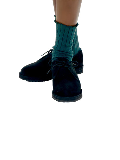 PLAIN-TOE SHOES IN BLACK (W)