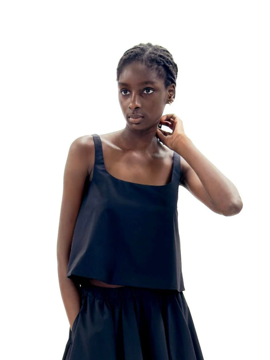 CROPPED TRAPEZOID TANK TOP