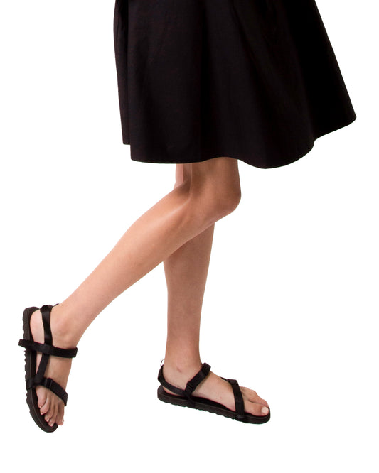 2-STRAP SANDALS IN BLACK - PUFB (W)