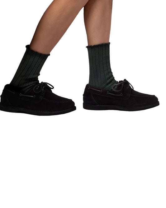 DECK SHOES IN BLACK (W)