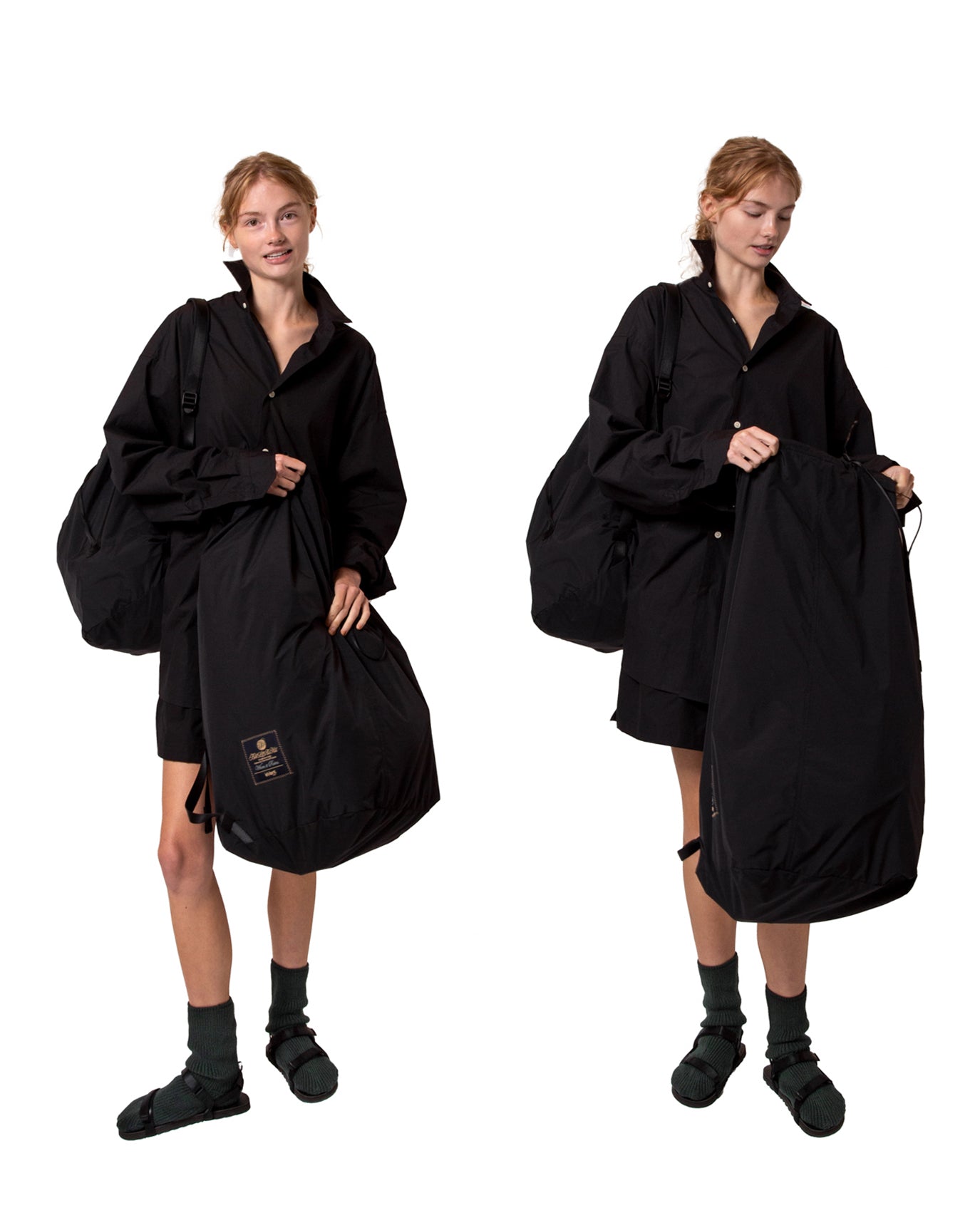 LARGE CAPACITY 2-WAY DUFFLE BAG IN BLACK – bbblllaaahhh