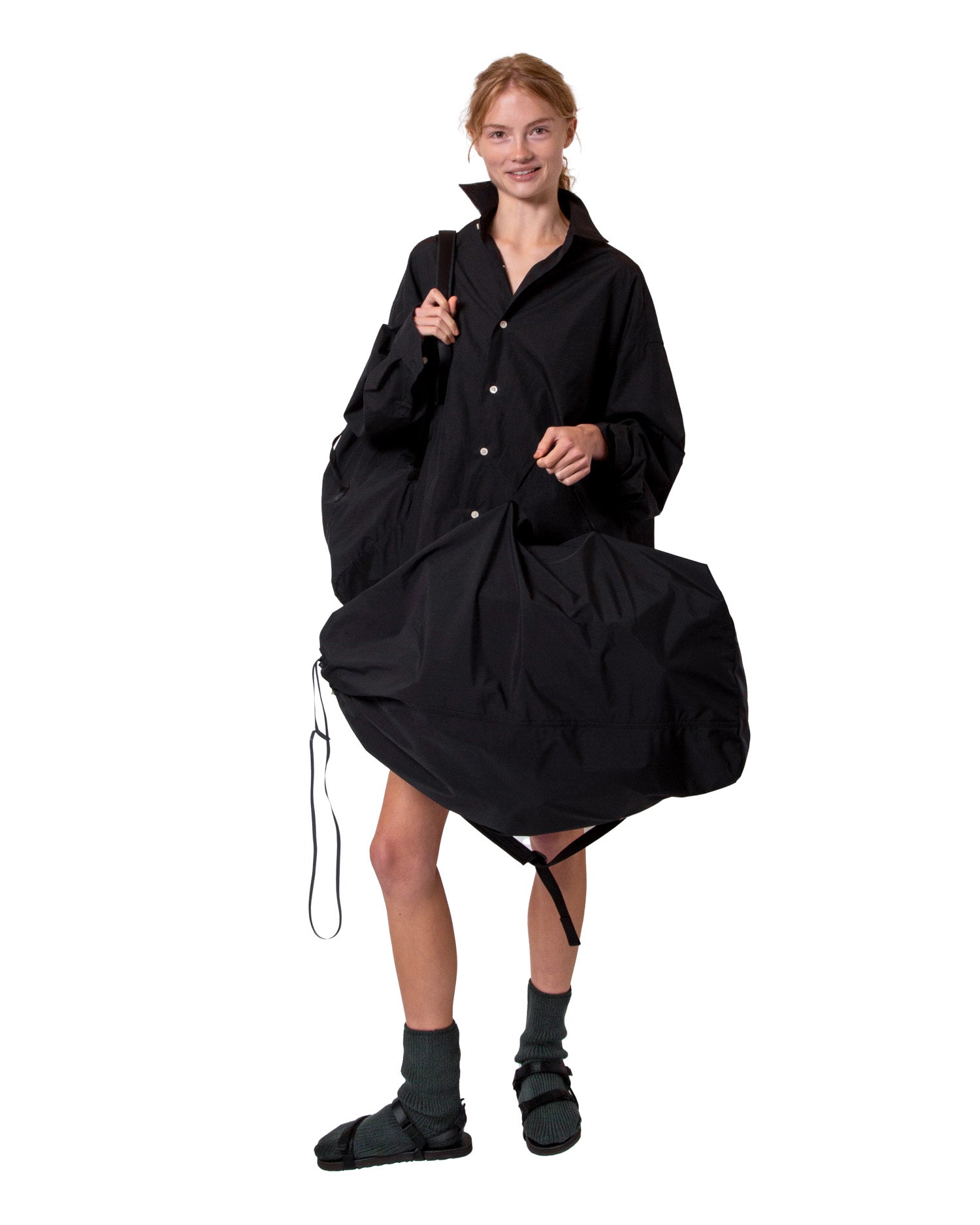 LARGE CAPACITY 2-WAY DUFFLE BAG IN BLACK – bbblllaaahhh