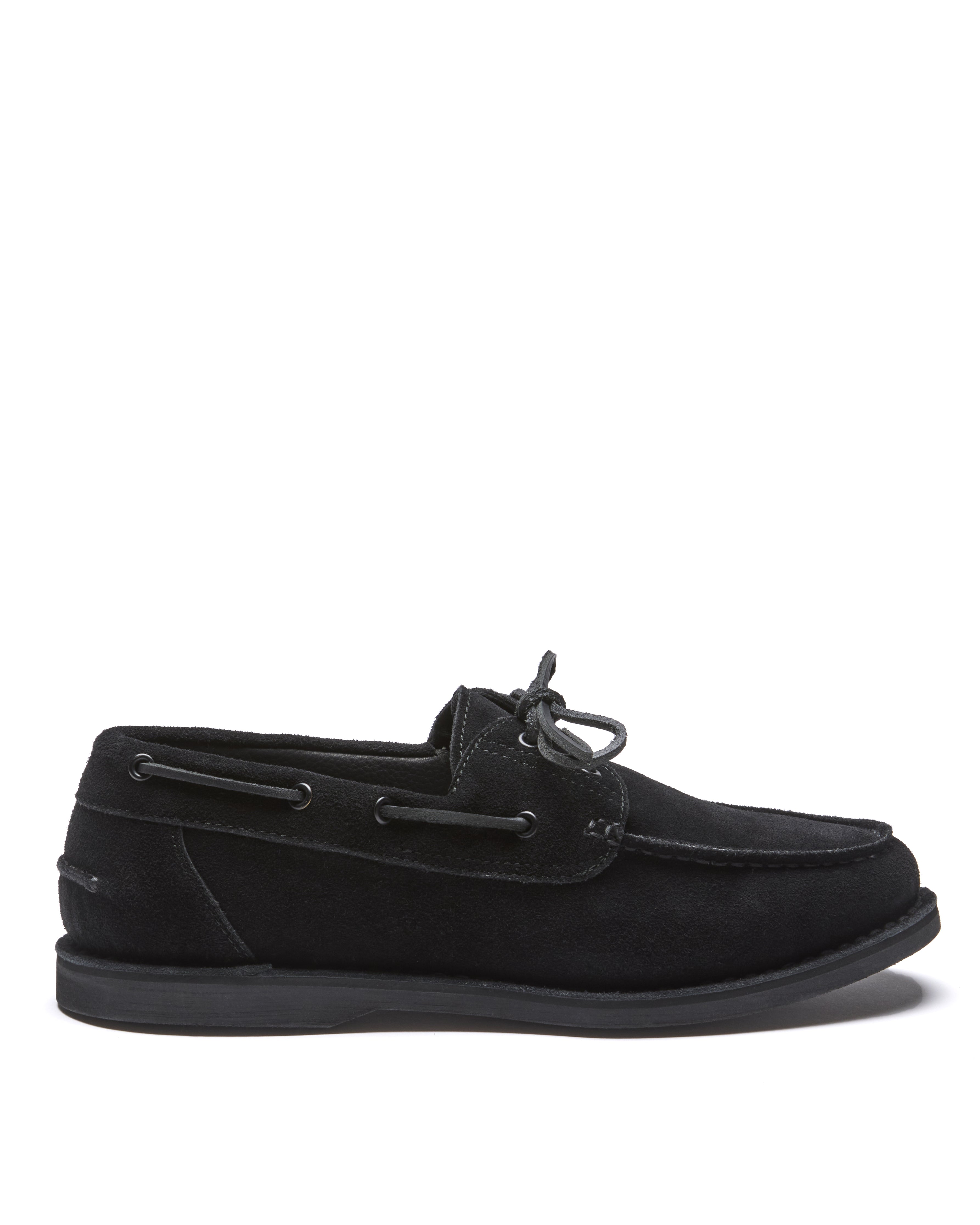 靴 bbblllaaahhh PLAIN TOE SHOES IN KHAKI DECK SHOES IN BLACK (M) – bbblllaaahhh