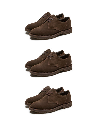 PLAIN-TOE SHOES IN D.BROWN (M)