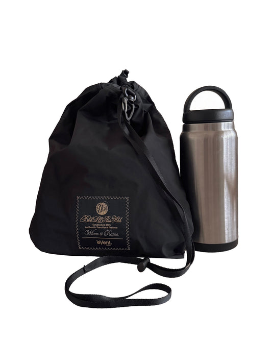 DRAWSTRING POUCH (M) IN BLACK